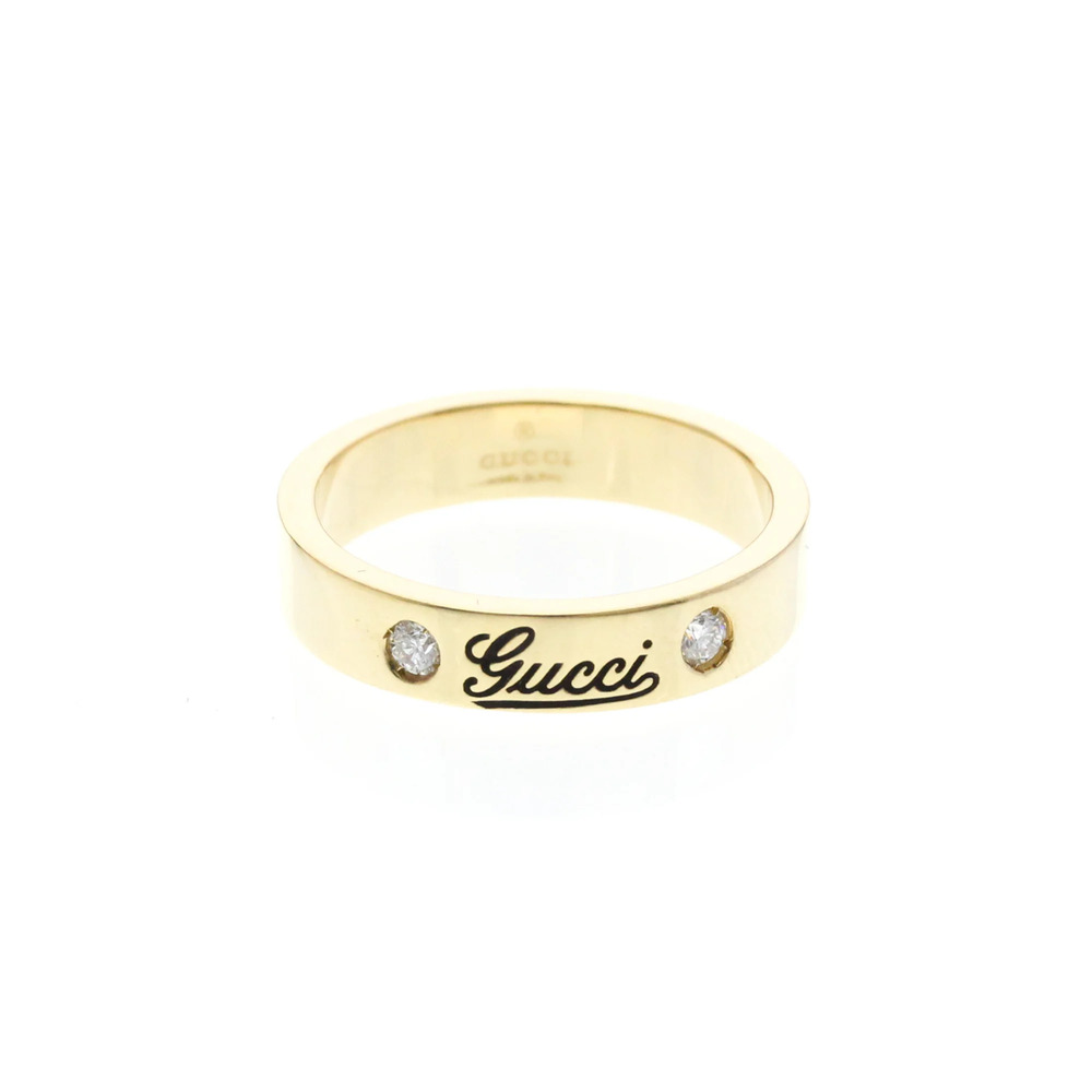 GUCCI 18k Gold Diamond Ring